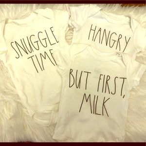 Rae Dunn infant onesies